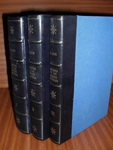 INVENTARIO DEL ARCHIVO DE LOS DUQUES DE FRAS. I Casa de Velasco. II Casa de Pacheco y III Condados de Oropesa y Fuensalida, y sus agregados. 3 vols.